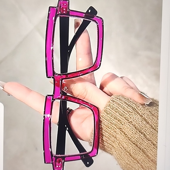 Anime Candy Color Square Glasses 👓 - Picture 12 of 16
